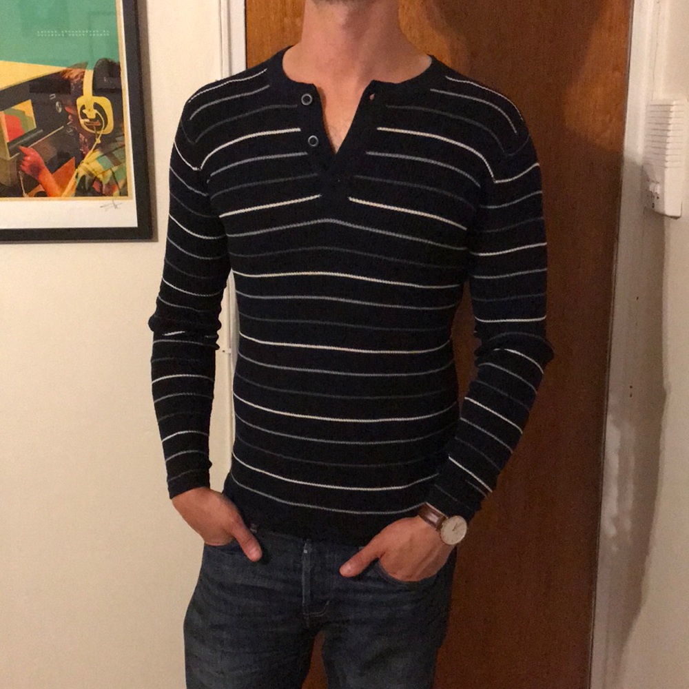 Vince striped henley